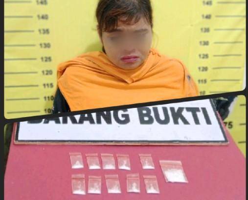 Ibu Rumah Tangga Bawa 11 Paket Sabu, Terjaring Petugas Polsek Nasembilan-sepuluh