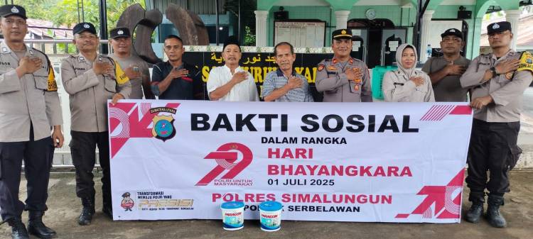 Polsek Serbalawan Gelar Bakti Sosial Lintas Agama Sambut HUT Bhayangkara ke-79
