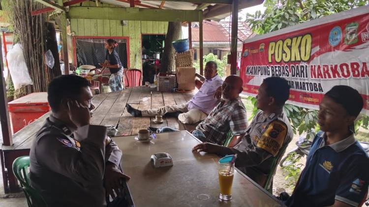 Polsek Siantar Martoba Laksanakan Patroli Kampung Bebas dari Narkoba di Jalan Tangki