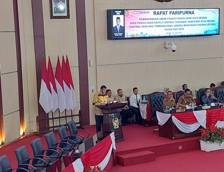 Fraksi Golkar DPRD Medan Sampaikan Sejumlah Saran Terkaiit RPJMD