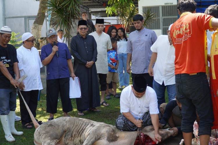 Rutan Medan Gelar Salat Idul Adha dan Pemotongan Hewan Kurban