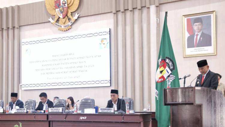Bupati Sampaikan Nota Pengantar Ranperda Tentang Pertanggungjawaban Pelaksanaan APBD TA 2024
