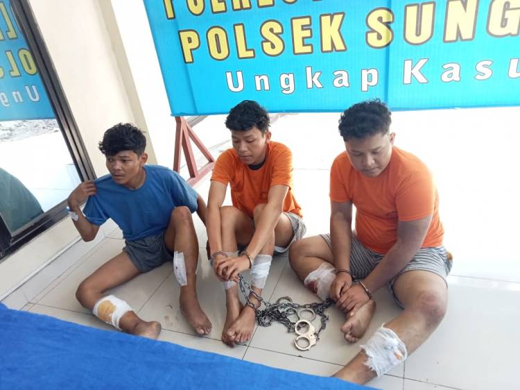 Polsek Medan Sunggal Ringkus Begal Antardaerah, 3 Ditembak