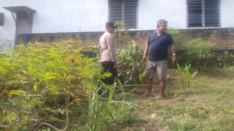 Dukung Ketahan Pangan, Polsek Siantar Utara Sambangi Warga Manfaatkan Lahan