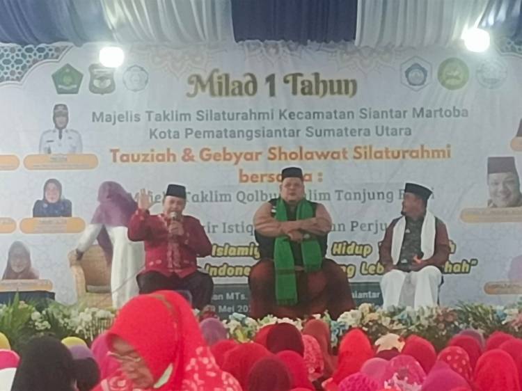 Milad 1 Tahun Majelis Taklim Silaturahmi,Kapolsek Siantar Martoba Sampaikan Pesan Kamtibmas