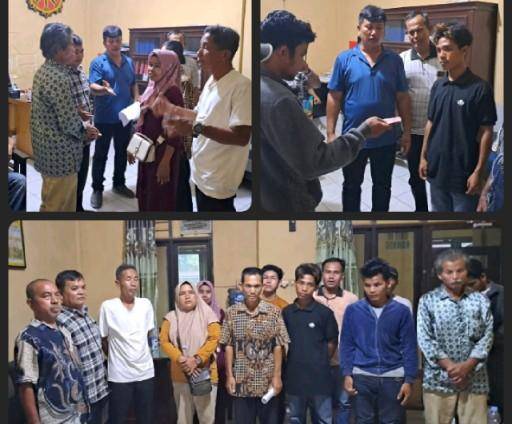 Kasus Perkelahian dan Pembakaran Rumah Warga, Berakhir Perdamaian Di Polres Labuhanbatu