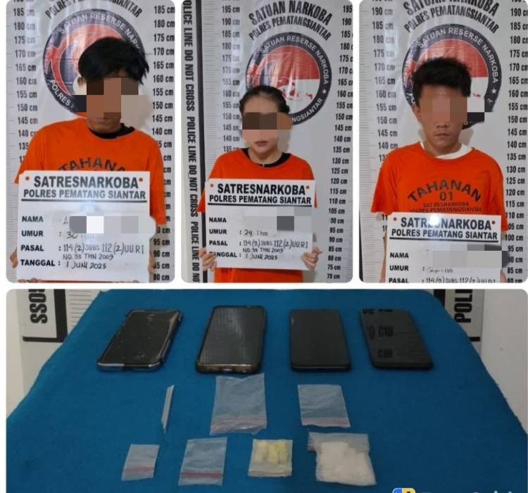 Miliki Ekstasi dan Sabu,Tiga Orang Asal Simalungun Berhasi di Ringkus Polres Pematangsianțar Dirumah