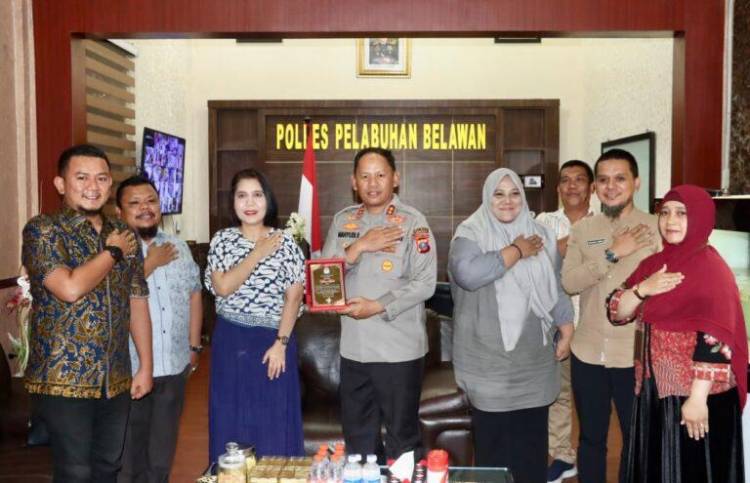 KPU Kota Medan Bahas Sinergitas Jelang Pilkada Dengan Kapolres Pelabuhan Belawan