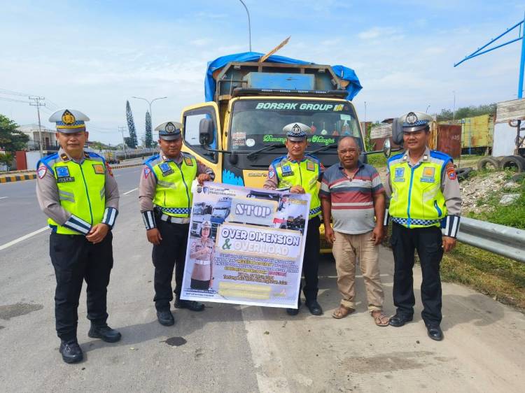 Sat Lantas Polres Simalungun  Sosialisasi Terkait Over Dimensi dan Over Load