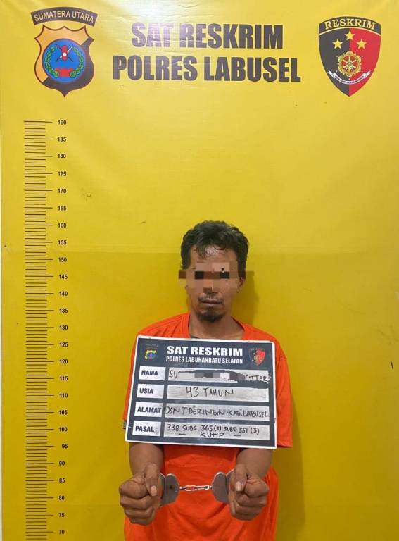 Mantan Pekerja Bunuh Centeng Sawit karena  Dipecat Ketahuan Mencuri