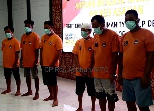 Enam Tersangka Kurir Narkoba Diringkus Sat.Res.Narkoba Dari Dua Tempat Berbeda