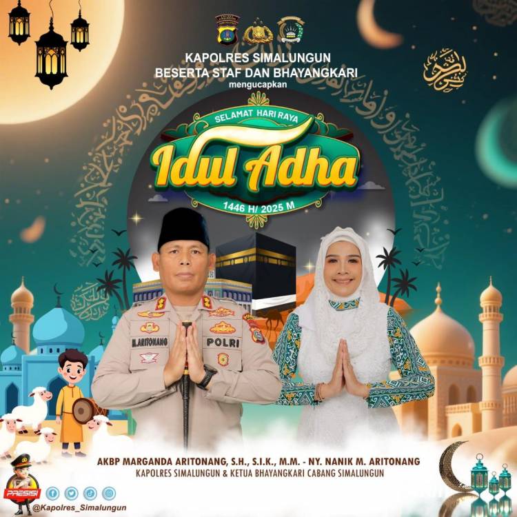 Kapolres Simalungun Ajak Masyarakat Wujudkan Presisi Polri,  di Idul Adha 1446 H
