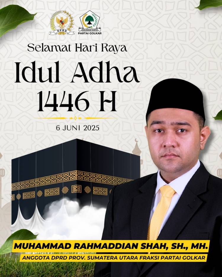 Rayakan Idul Adha,  Anggota DPRD Sumut  M. Rahmaddian Shah Salurkan 17 Lembu Qurban
