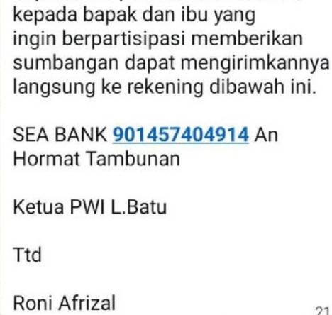 Nama Ketua PWI Labuhanbatu Dicatut, Minta Bantuan Berdalih Bakti Sosial