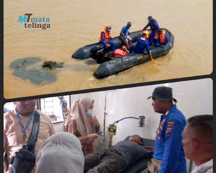 Terjatuh Ke Laut, Satpol Airud Polres Labuhanbatu Selamatkan Satu Orang Nelayan