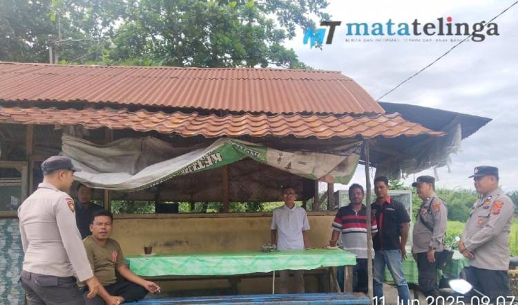 Personel Posko KBN Gencarkan Patroli dan Sosialisasi Bahaya Narkoba di Kecamatan Nasembilan Sepuluh