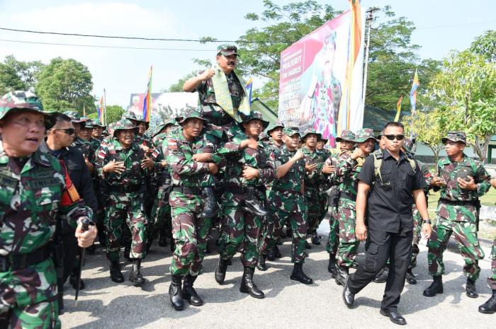 Panglima TNI : Prajurit Satgas Pamtas Harus Tetap Jaga Nama Baik Satuan