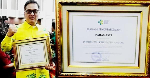 Kadis Kesehatan Wakili Pemkab Asahan Terima Sertifikat Paramesti