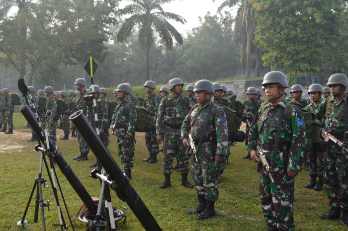 Yonif 8 Marinir Gelar Apel Organik Gabungan Pengecekan Kesiapan Personil dan Material Perorangan