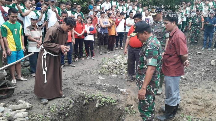 Bakti TNI untuk Rakyat, Danrem 023/KS Awali Pembangunan Jembatan Gantung di Nias Selatan