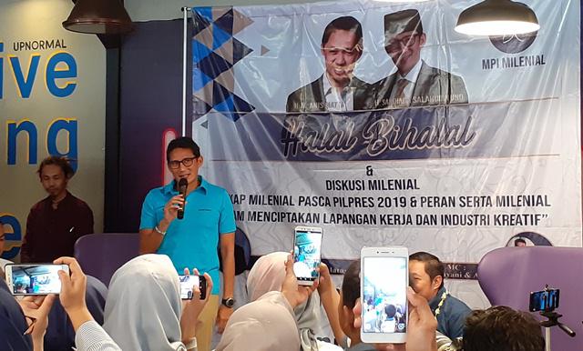 Sandiaga Tetap Ingin Bantu Prabowo Usai Kalah di Pilpres 2019