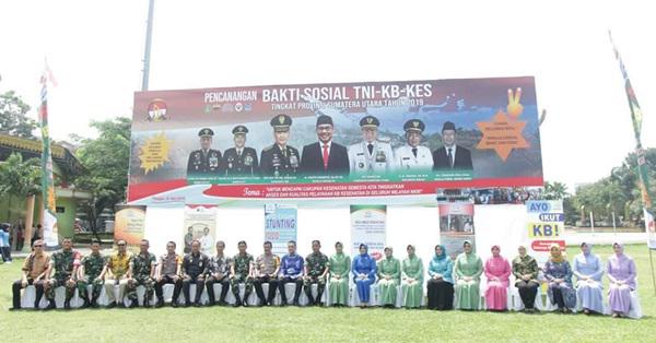 Binjai Tuan Rumah Pencanangan Baksos TNI-KB-KES Tingkat Provsu 2019