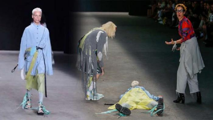 Lagi Bejalan Catwalk, Model ini Seketika "Tak Bernafas"