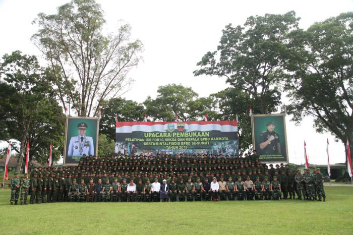 Sekda dan BPBD se-Sumut Pelatihan ICS for IC dan Bintalfisdis di Rindam I/BB