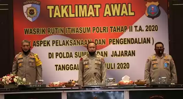  Irwasum Polri Buka Taklimat Awal Wasrik Rutin Itwasum Polri Tahap II di Polda Sumut