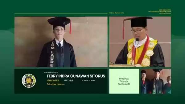 Rektor USU Pimpin Wisuda 981 Lulusan Secara Daring