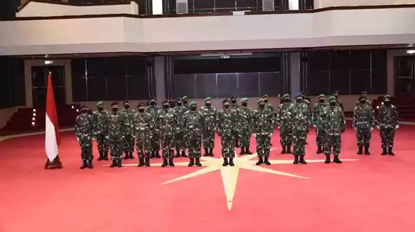 Panglima TNI Terima Laporan Korps Kenaikan Pangkat 22 Perwira Tinggi
