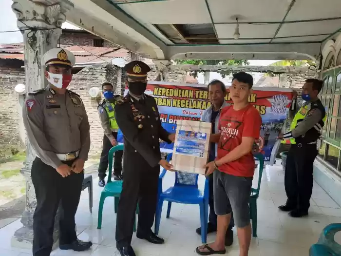 Satuan Lalulintas Polres Simalungun Peduli Terhadap Anak Korban Kecelakaan Lalu lintas