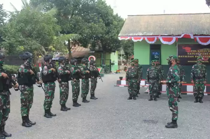 Satgas Pamtas Yonif 125/Si&rsquo;mbisa Terima Kunjungan Dankolakops Korem 174/ATW