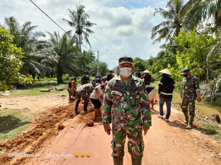 Babinsa Suak Temenggung apresiasi giat TMMD