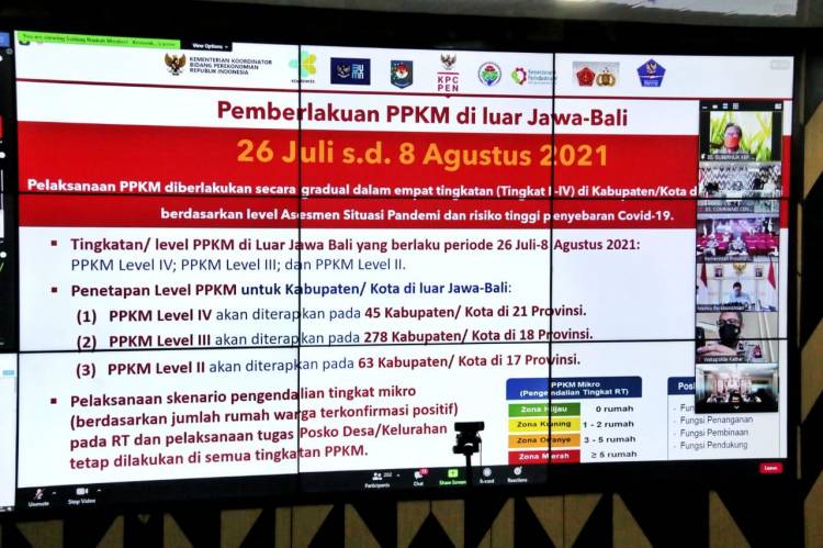 Secara Virtual, Wali Kota Medan Ikuti Rakor Penerapan PPKM Level IV Di Luar Pulau Jawa-Bali