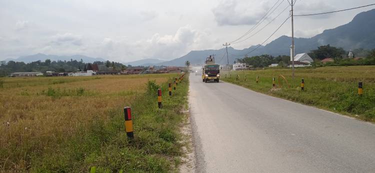 PT. Toba Pulp Lestari Lakukan Penyemprotan Disinfektan  di Sepanjang Jalan