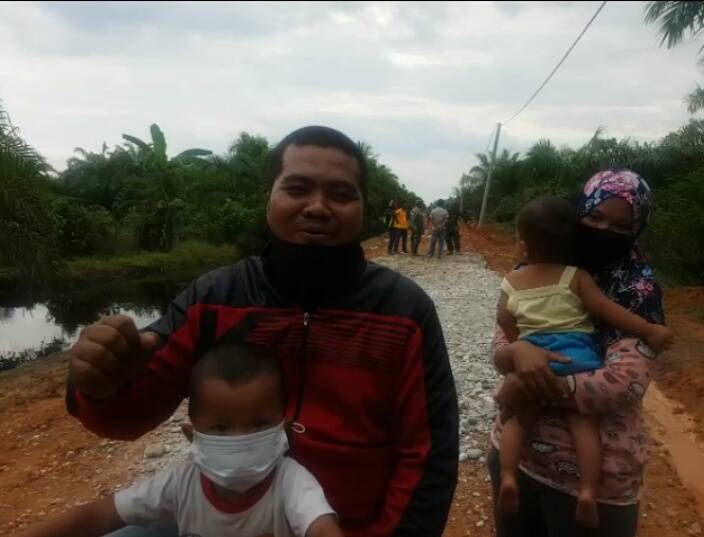 Satgas TMMD bangun Aukas Jalan,  Warga Kep. Suak Temenggung Ucapkan Terima kasih