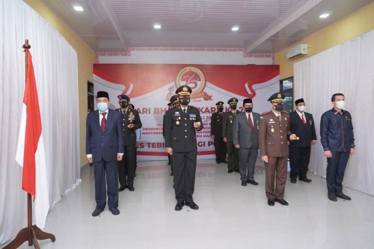 Hari Bhayangkara di Polres Tebingtinggi Diperingati Secara Virtual