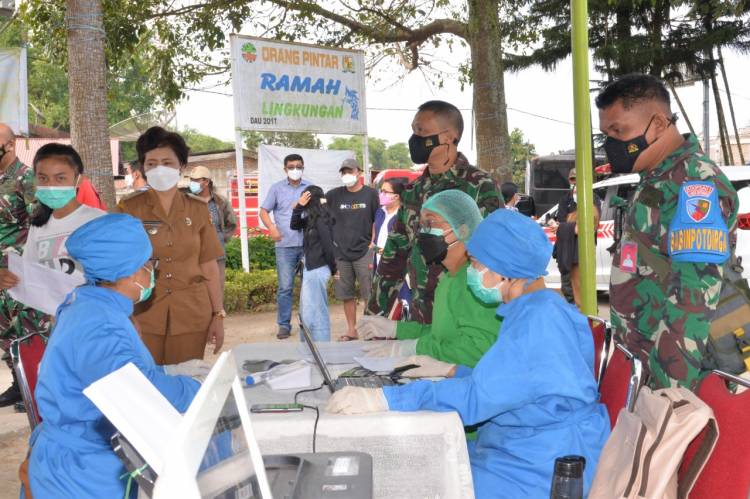 Lanud Soewondo Serbuan Vaksinasi  Masal di Tanah Karo