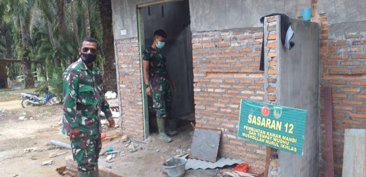 Pasi Ter Satgas TMMD Minta Anggotanya Segera Selesaikan Pembangunan Tempat Wudhu