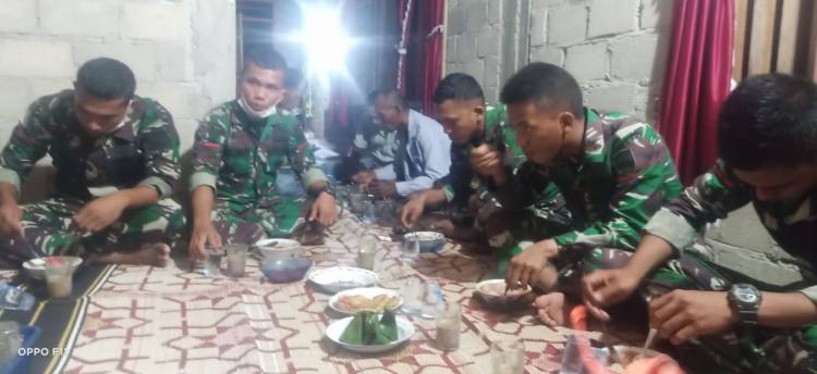 Senang pencapaian TMMD ke-111,  pak Samadi undang anggota Satgas makan malam