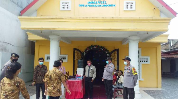Polres Simalungun Turunkan Personil PAM Ibadah Minggu Gereja Dijajaran Polsek