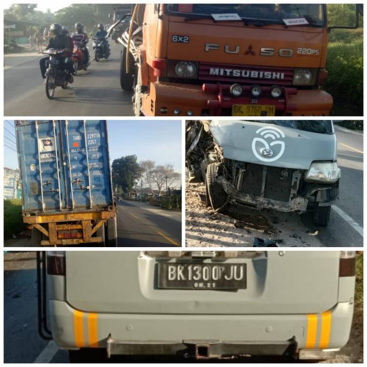 Laka-lantas di Jalinsum Sergei, Satu Keluarga Asal Jalan Eka Surya Luka-luka