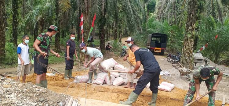 Pelaksanaan TMMD ke-111  tinggal 3 hari lagi,  anggota Satgas gesa selesaikan pembangunan box culvert