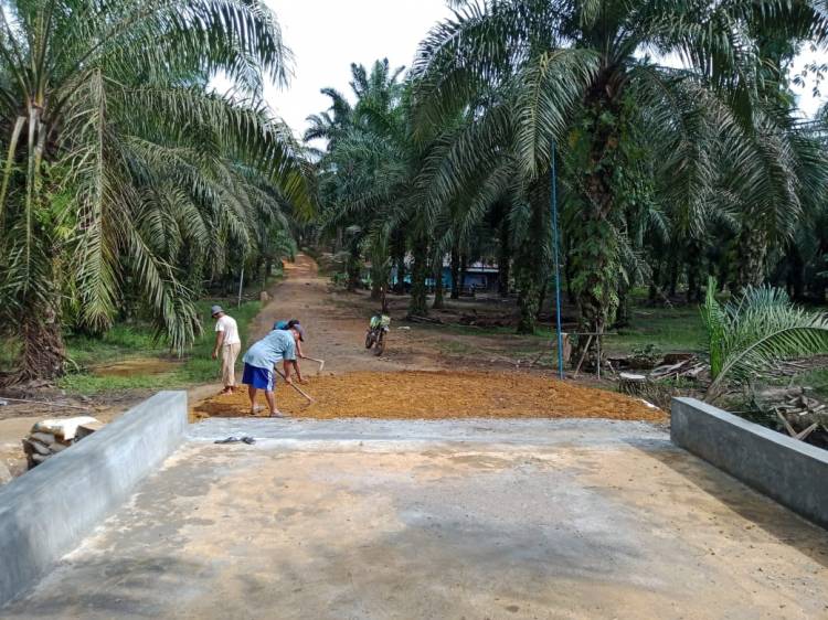 Pembangunan box culvert di Dusun Bukit 5 capai 100 persen