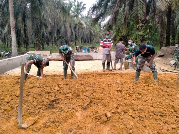 Box Culvert Hampir Rampung, TNI dan Warga Semakin Semangat