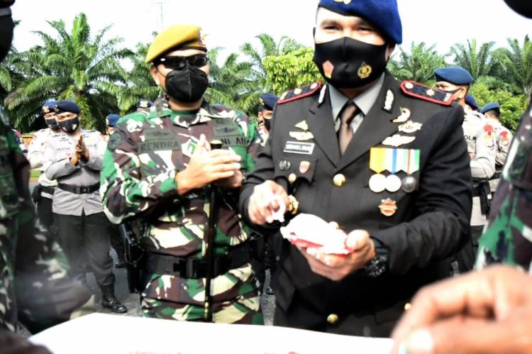 Prajurit Arhanud serbu Markas Yon A Pelopor Brimob Polda Sumut