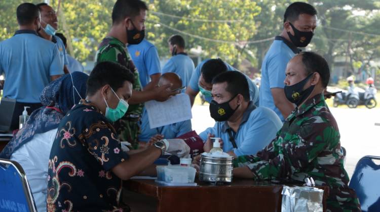 Lanud SIM Gelar Donor Darah di  Shelter Galaxy