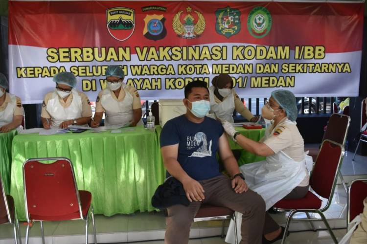 Kodam I/BB Percepat Herd Immunity Vaksinasi Dikebut