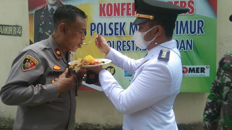 Kapolsek Medan Timur Dapat Kejutan, dari Danramil dan Camat Medan Timur